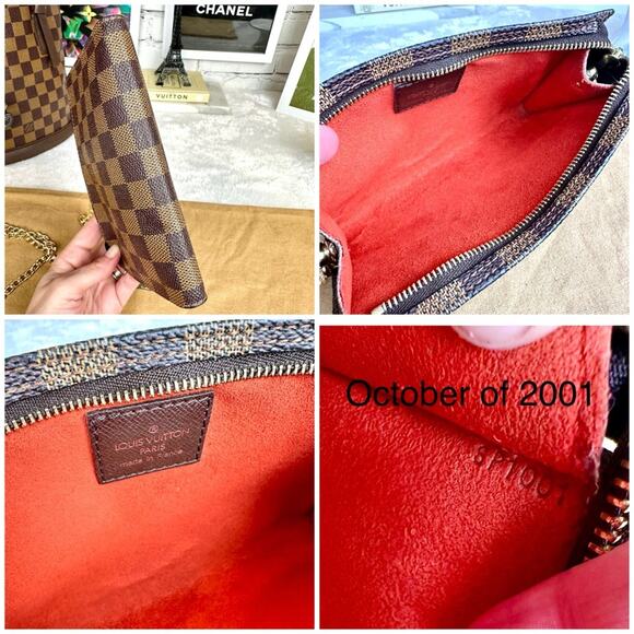 Louis Vuitton MARAIS BUCKET Damier Ebene BAG PM & POUCH crossbody bag RARE!! - Picture 15 of 16